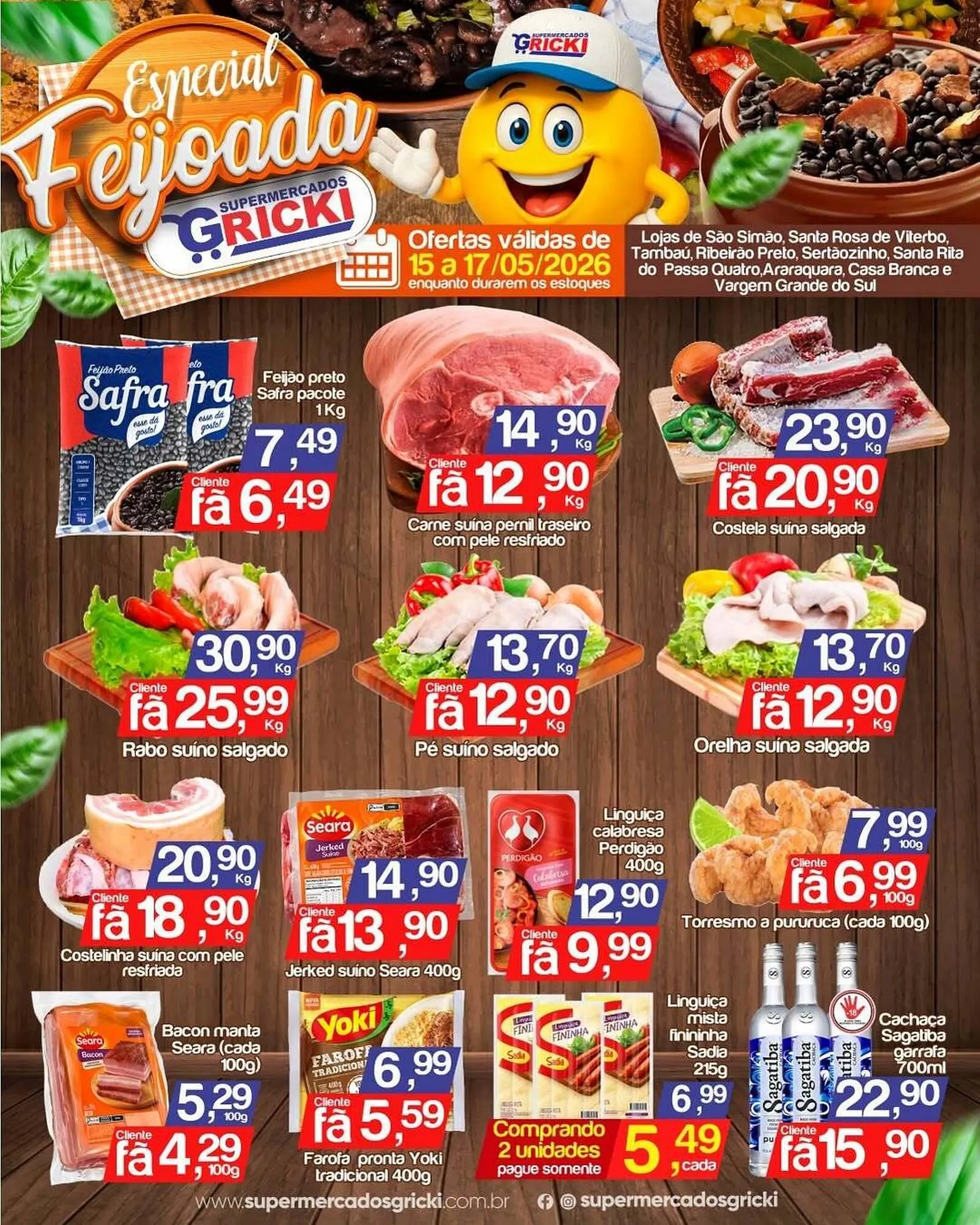 Encarte de Catálogo Supermercados Gricki 15 de maio até 17 de maio 2026 - Pagina 1