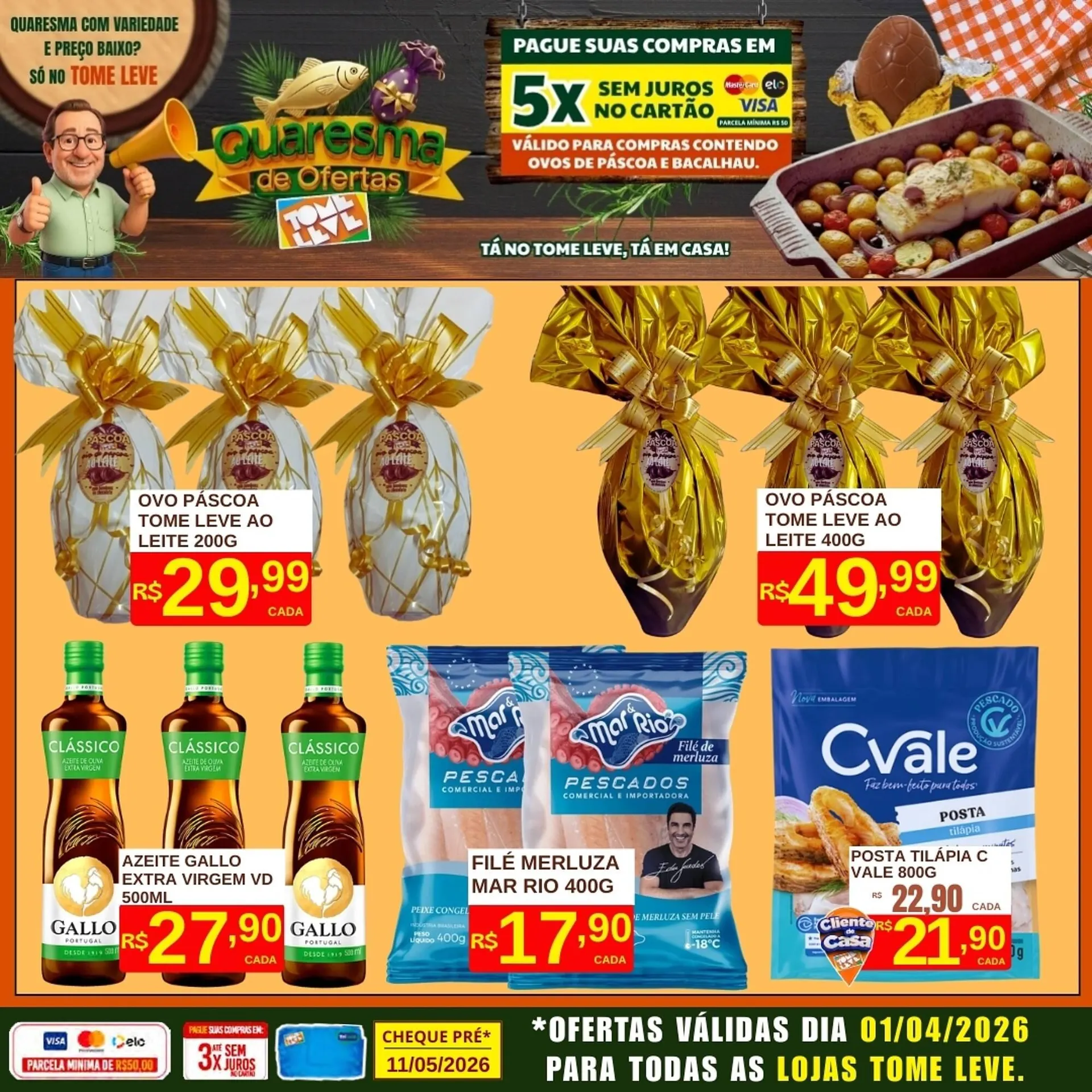 Encarte de Catálogo Tome Leve 1 de abril até 1 de abril 2026 - Pagina 1