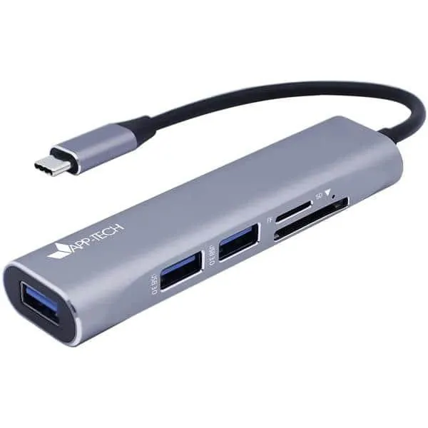 Hub usb 3 portas 3.0 + leitor alumínio, OTC-27B, App-tech - PT 1 UN