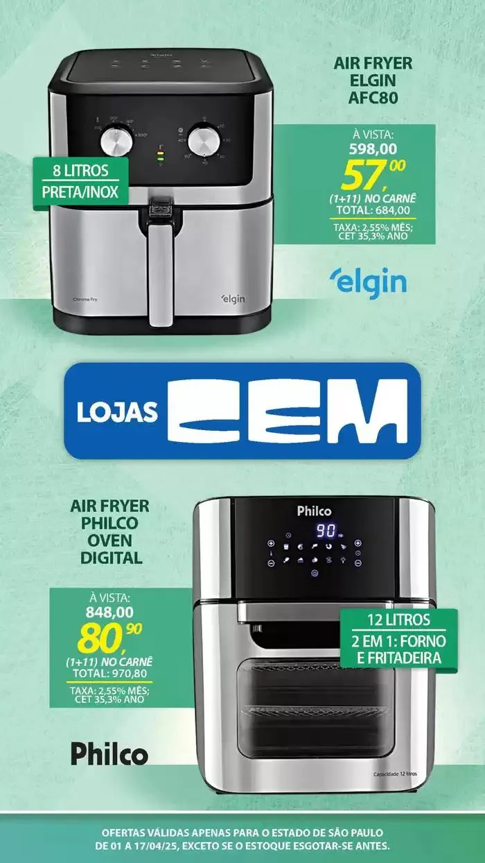 Encarte de Encarte Lojas Cem 3 de abril até 17 de abril 2025 - Pagina 73