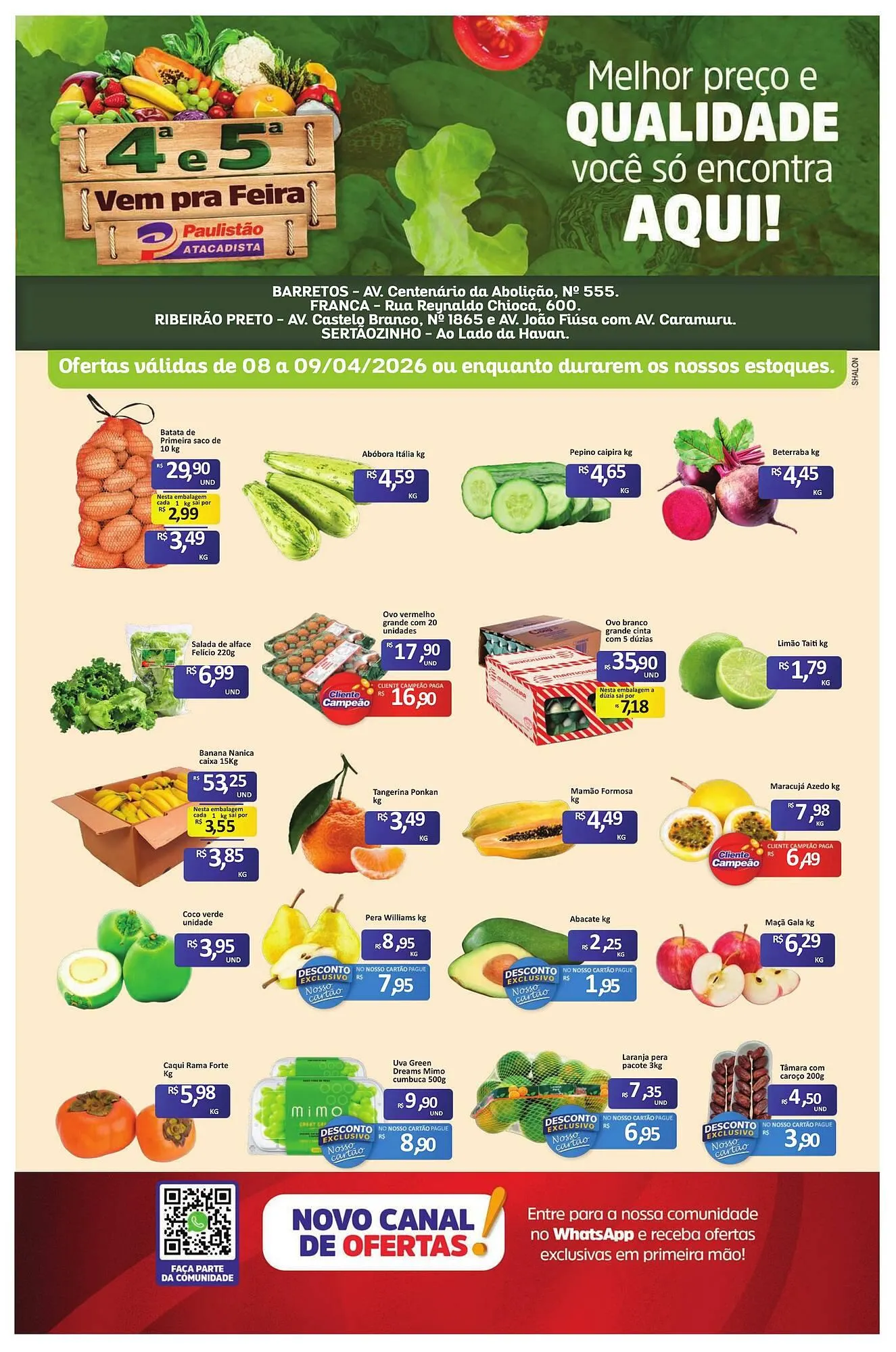 Encarte de Catálogo Paulistão Supermercados 8 de abril até 9 de abril 2026 - Pagina 1