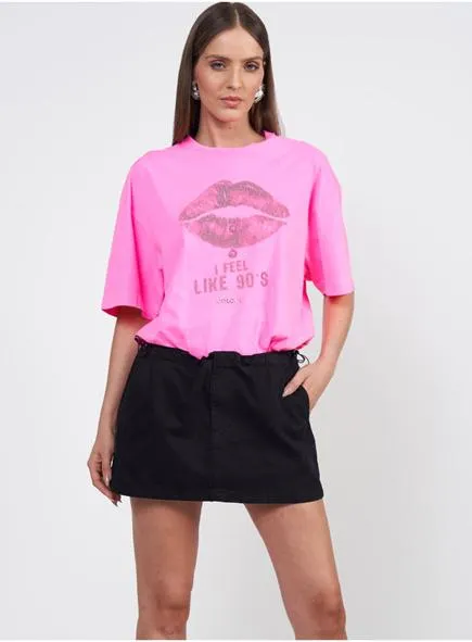 Camiseta Paetê Oversized