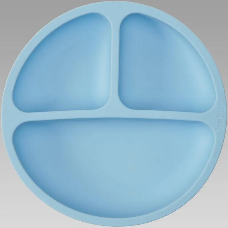 Prato Com Ventosa em Silicone Azul - 15630