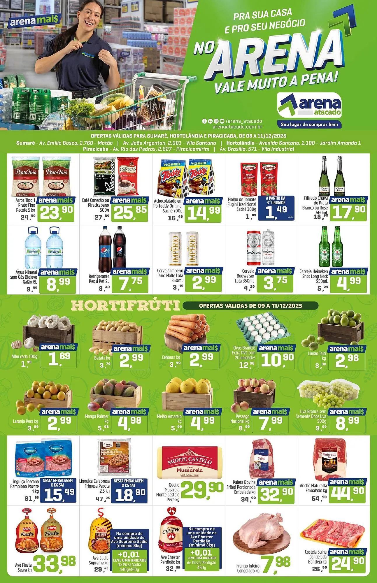Encarte de Folheto Arena Atacado 8 de dezembro até 11 de dezembro 2025 - Pagina 1
