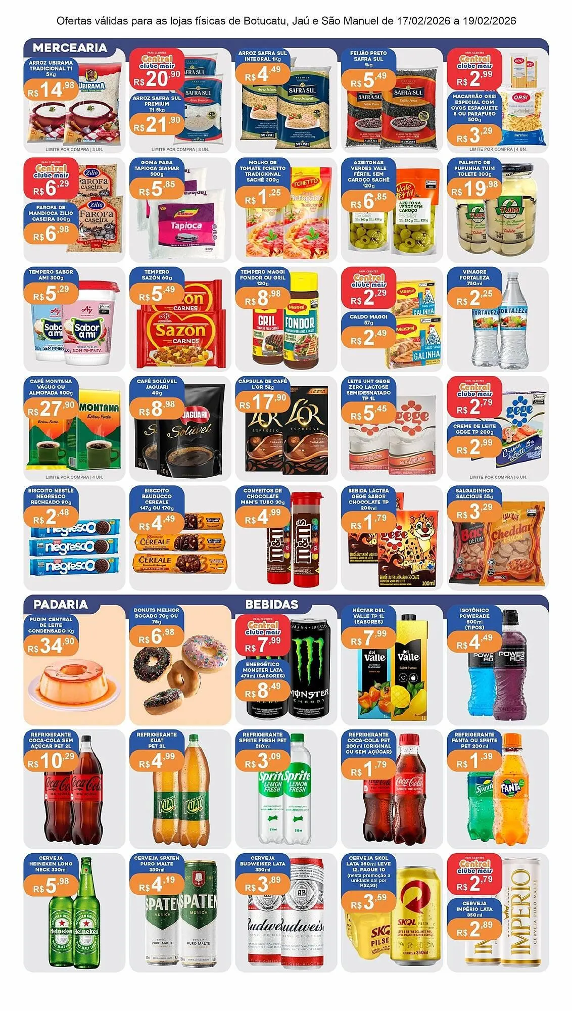 Encarte de Catálogo Central Supermercados 17 de fevereiro até 19 de fevereiro 2026 - Pagina 3