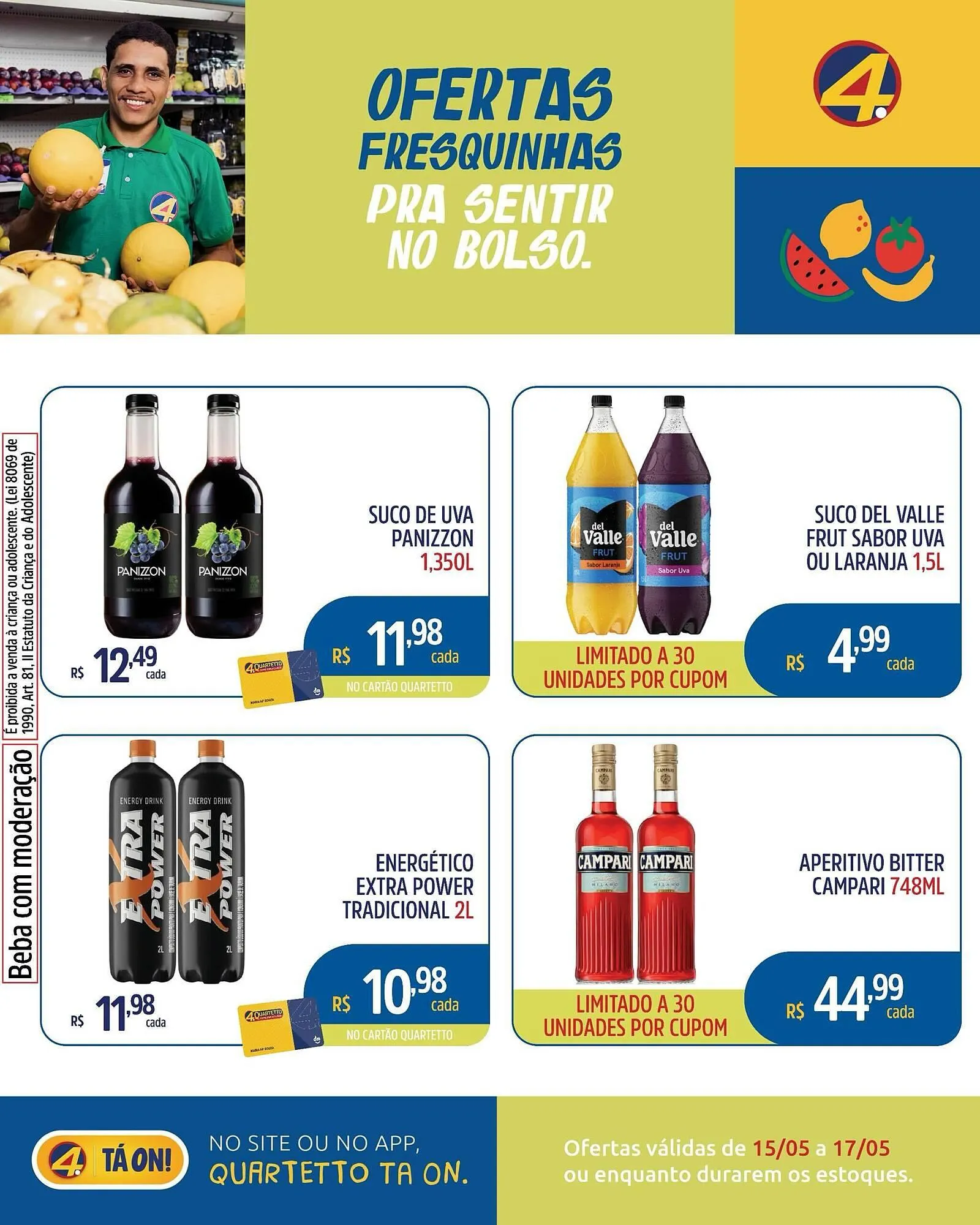 Encarte de Catálogo Quartetto Supermercados 15 de maio até 17 de maio 2026 - Pagina 6
