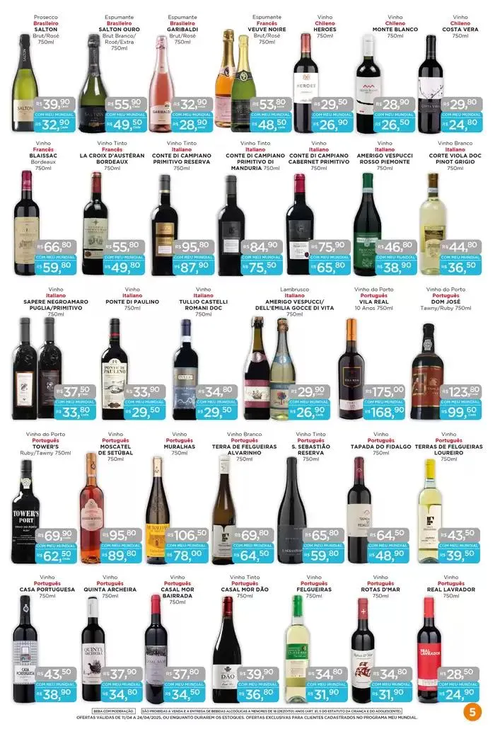 Encarte de Ofertas Supermercados Mundial 11 de abril até 24 de abril 2025 - Pagina 5