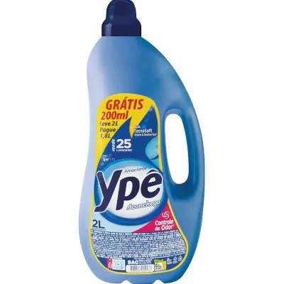 Amaciante de Roupas Aconchego frasco Leve 2 Litros Pague 1,8 Litros - Ypê