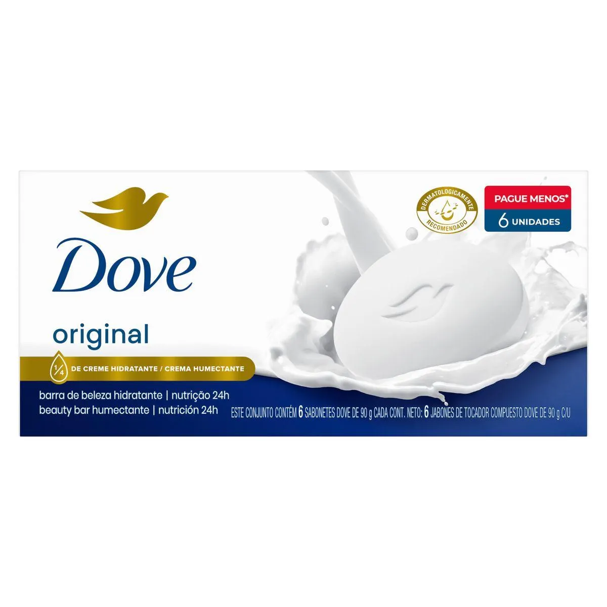 Sabonete em Barra Dove Original 90g 6 unidades
