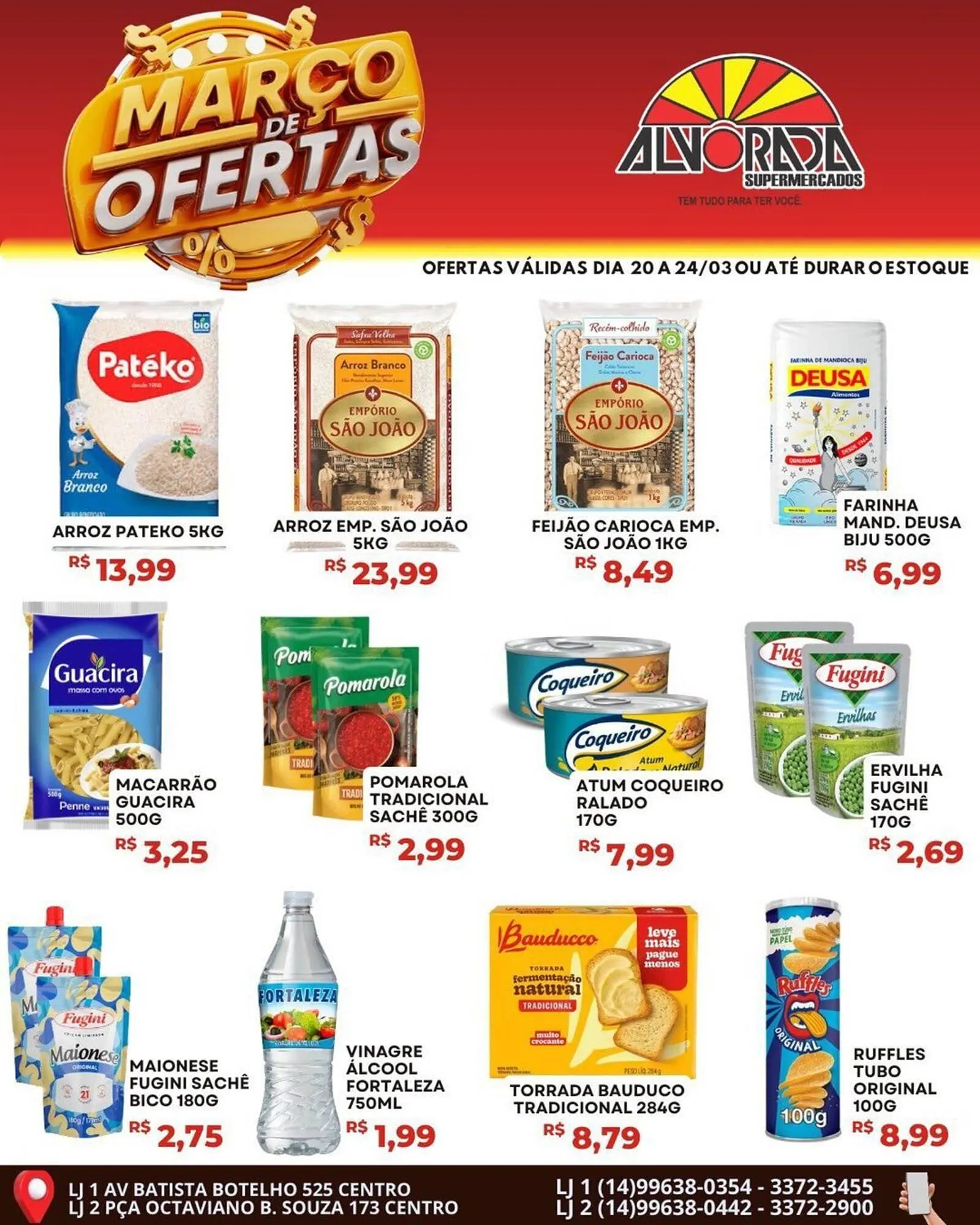 Encarte de Catálogo Alvorada Supermercados 20 de março até 24 de março 2026 - Pagina 1
