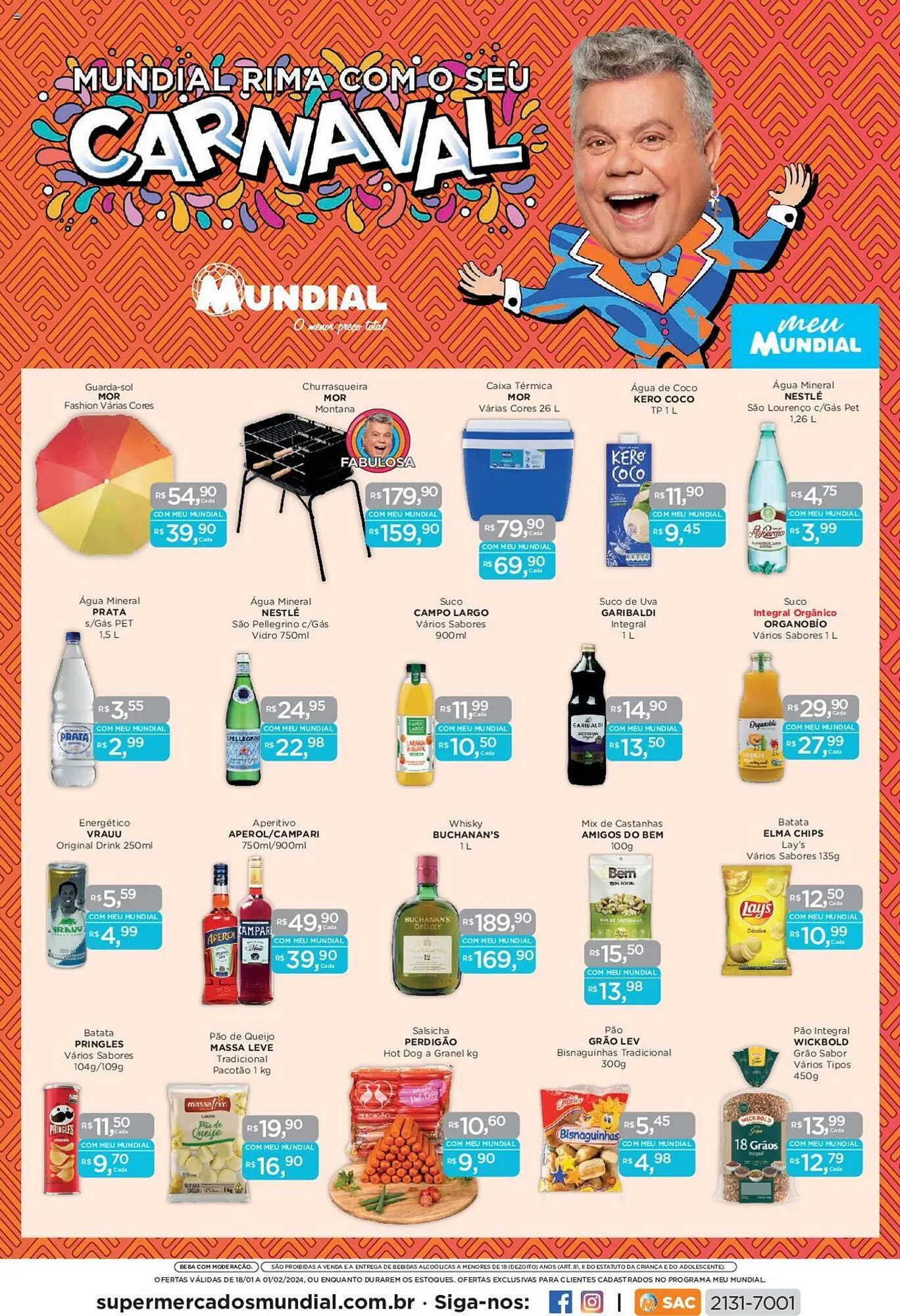 Encarte de Catálogo Supermercados Mundial 18 de janeiro até 1 de fevereiro 2024 - Pagina 1