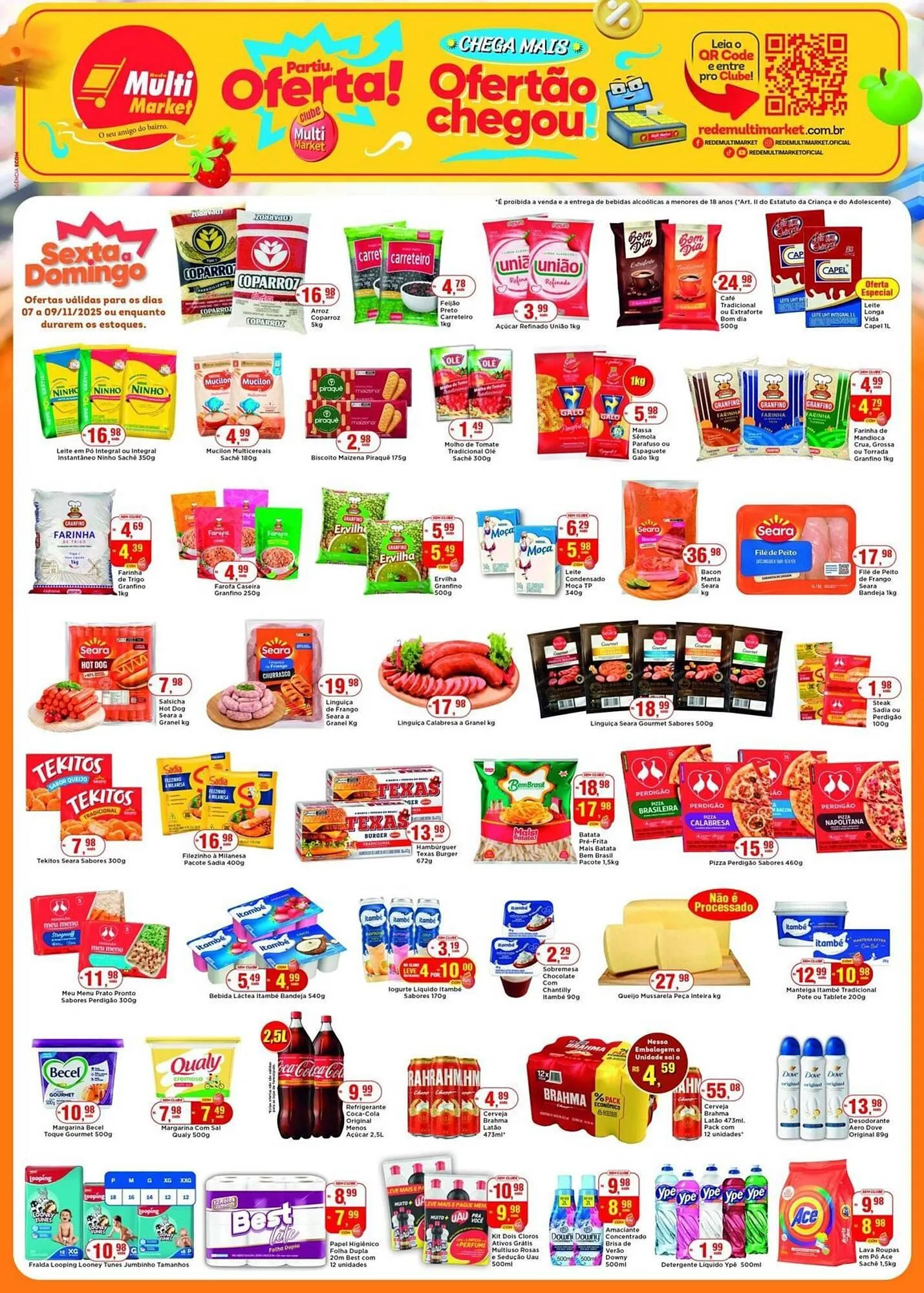 Encarte de Encarte Rede Multi Market 7 de novembro até 9 de novembro 2025 - Pagina 1