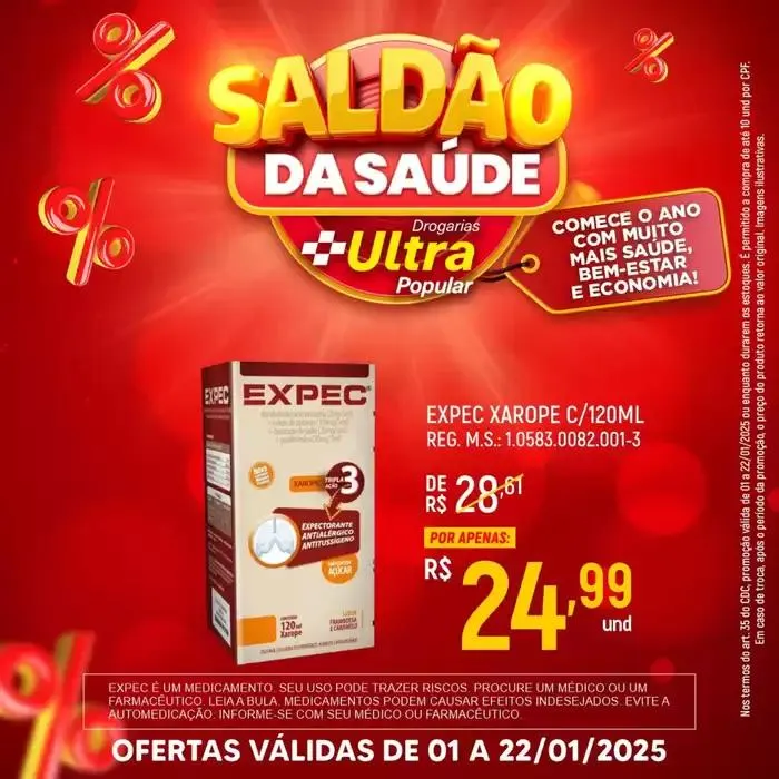 Encarte de Encarte Drogarias Ultra Popular 6 de janeiro até 22 de janeiro 2025 - Pagina 7