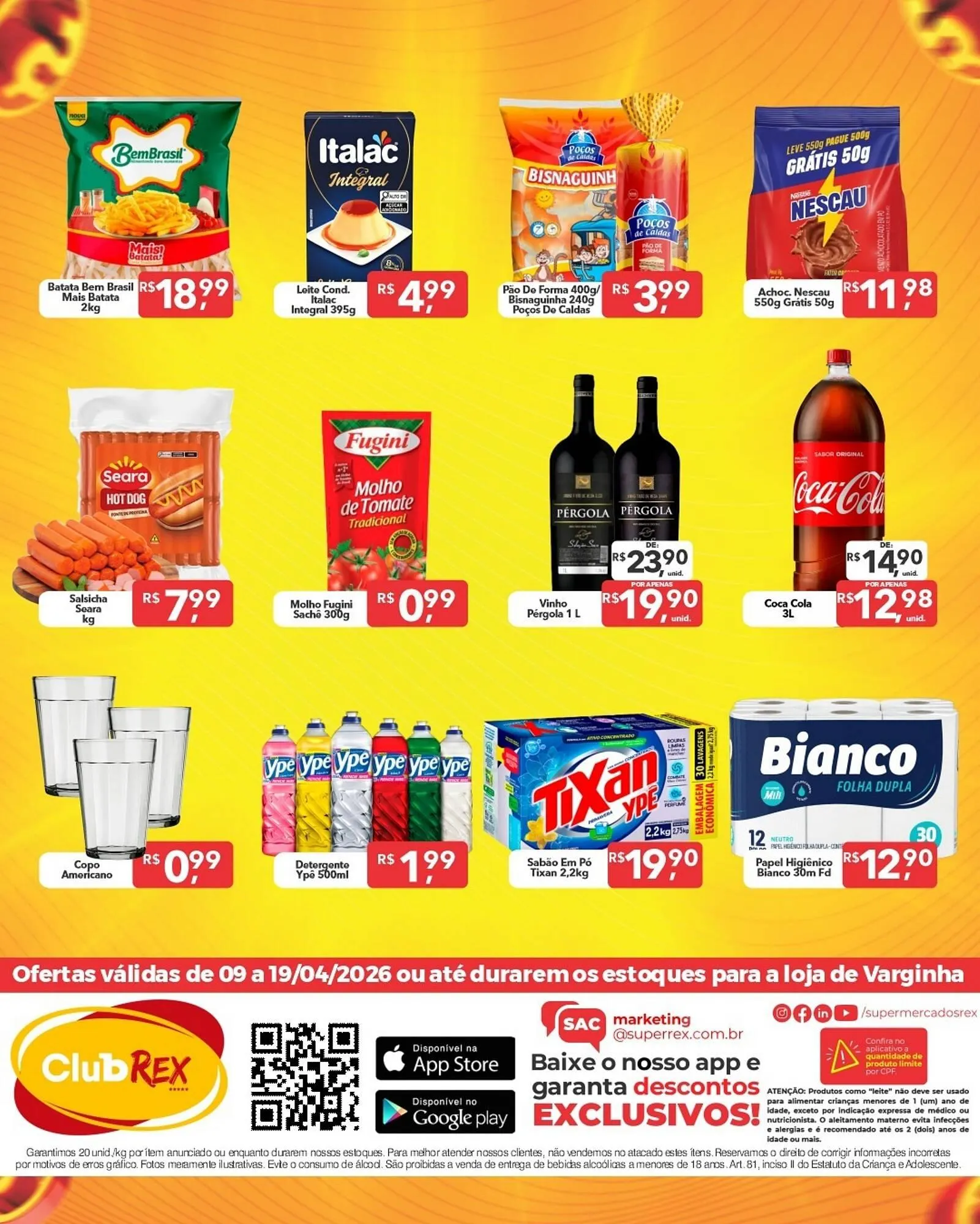 Encarte de Catálogo Supermercados Rex 9 de abril até 19 de abril 2026 - Pagina 2