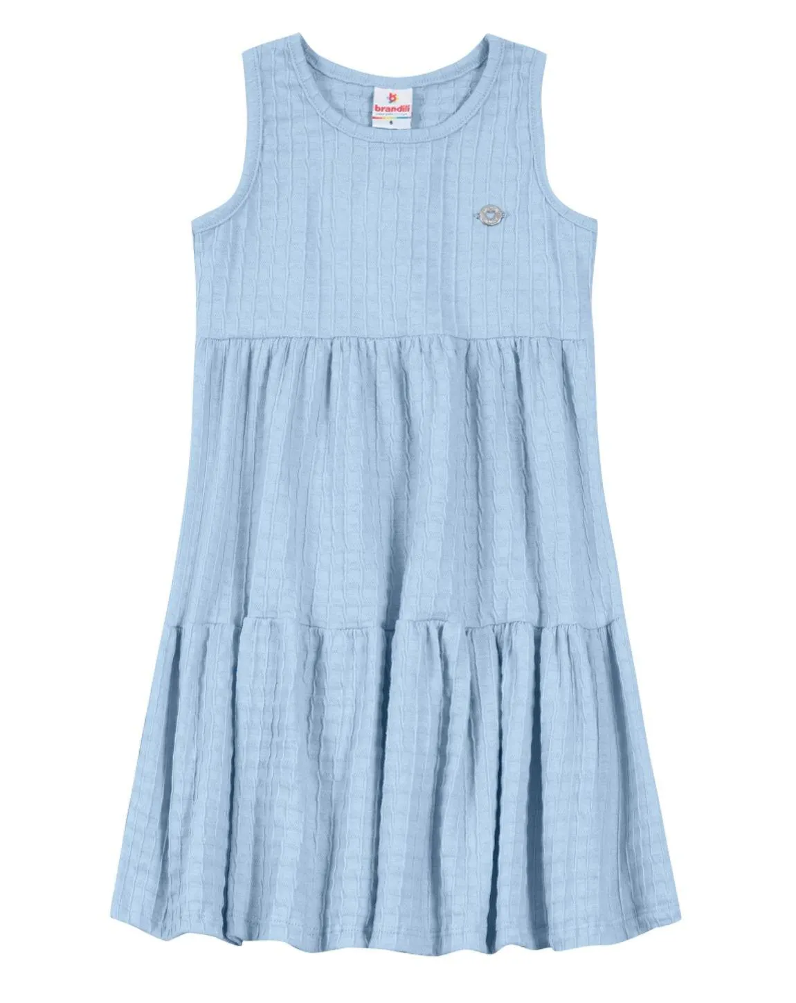 Vestido Infantil Menina Em Cotton Quadriculado Brandili