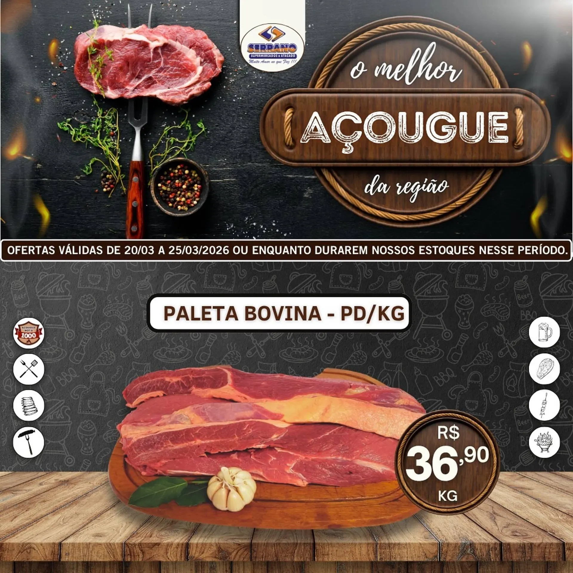 Encarte de Catálogo Serrano Supermercado 21 de março até 25 de março 2026 - Pagina 1