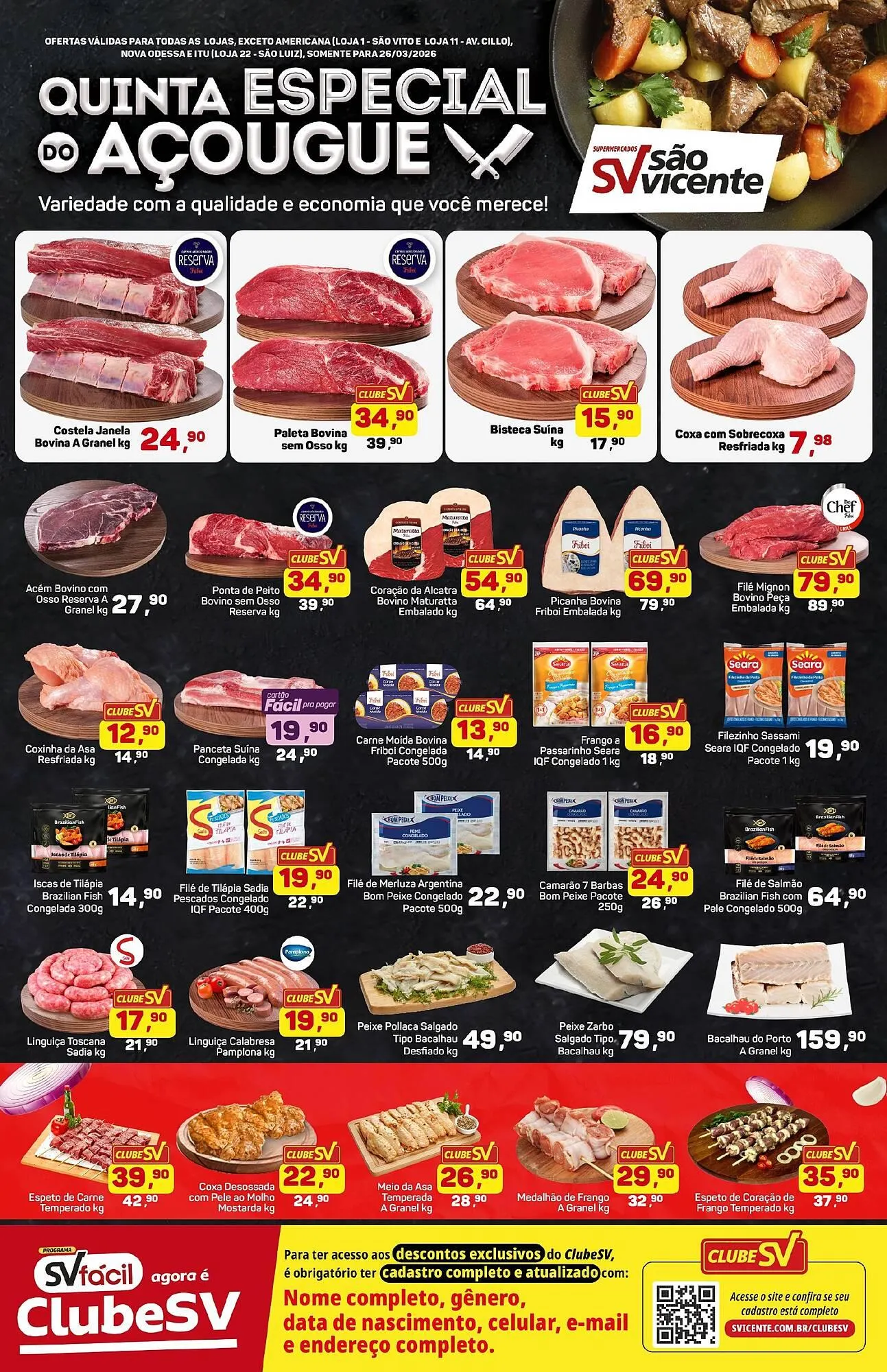 Encarte de Catálogo Supermercados São Vicente 26 de março até 26 de março 2026 - Pagina 1