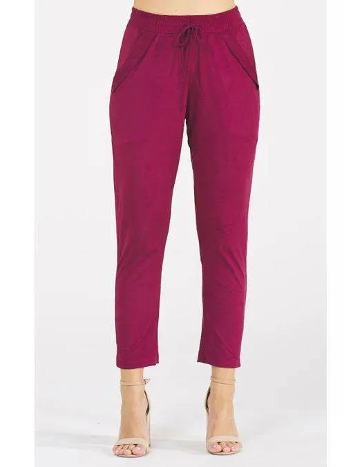 Calça reta suede - GARNET