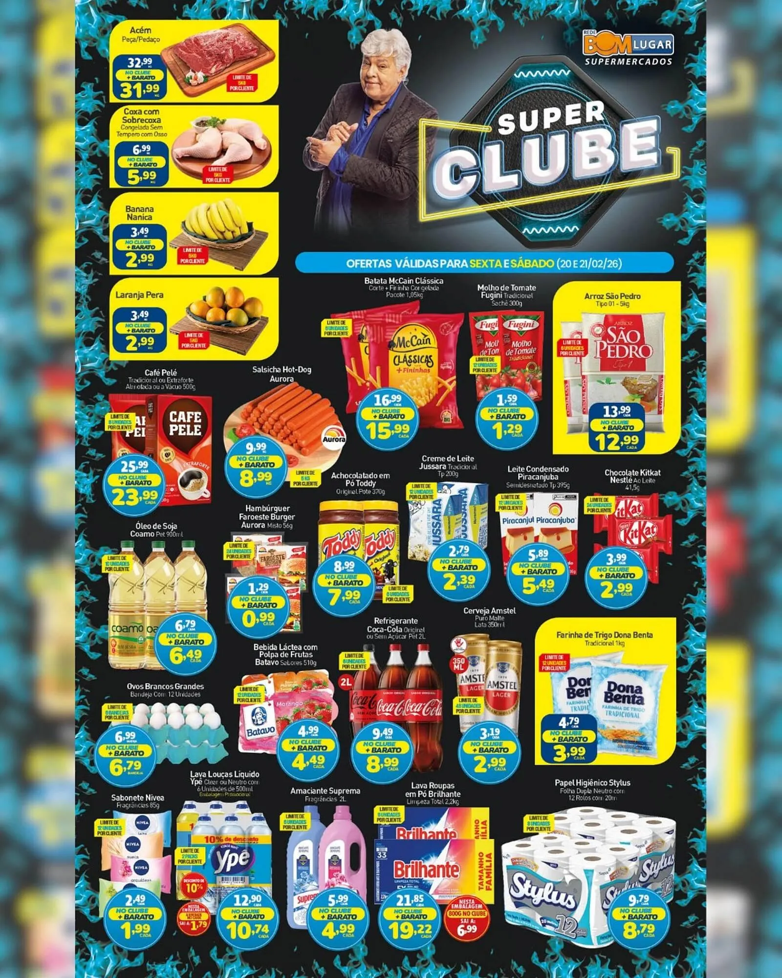 Encarte de Folheto Rede Bom Lugar 20 de fevereiro até 22 de fevereiro 2026 - Pagina 1