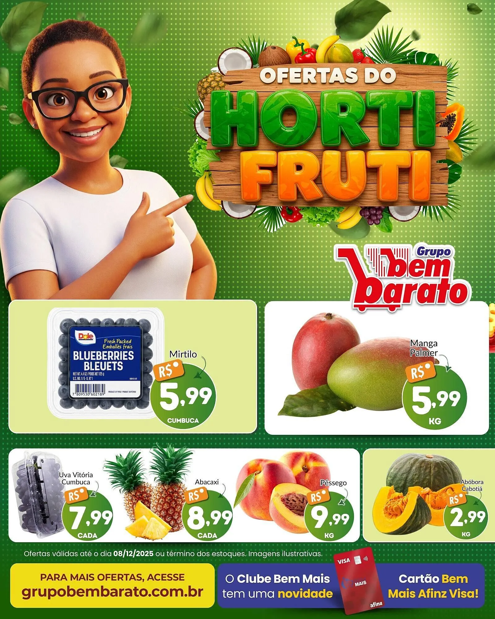 Encarte de Catálogo Supermercado Bem Barato 6 de dezembro até 8 de dezembro 2025 - Pagina 1