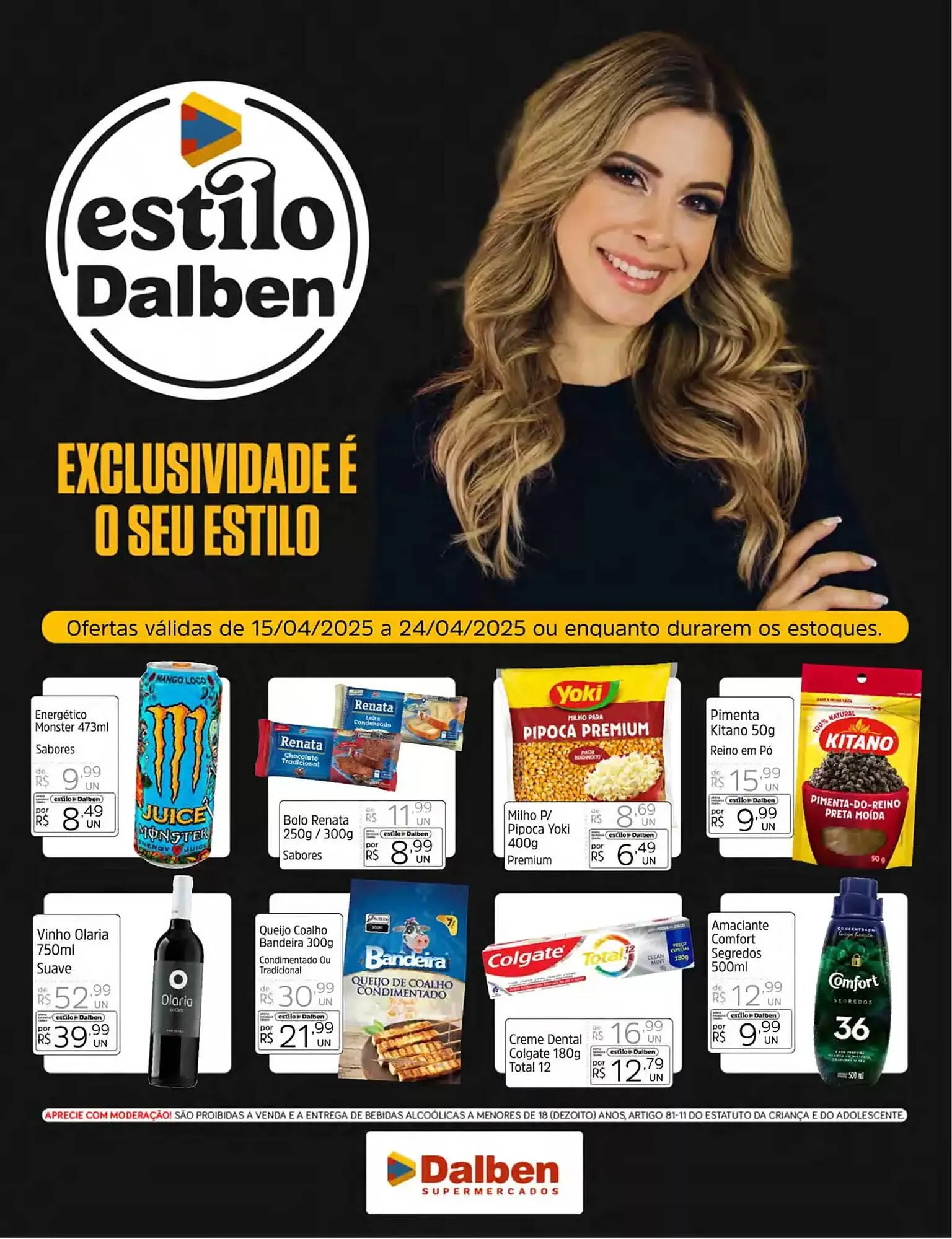 Encarte de Catálogo Supermercado Dalben 15 de abril até 24 de abril 2025 - Pagina 1