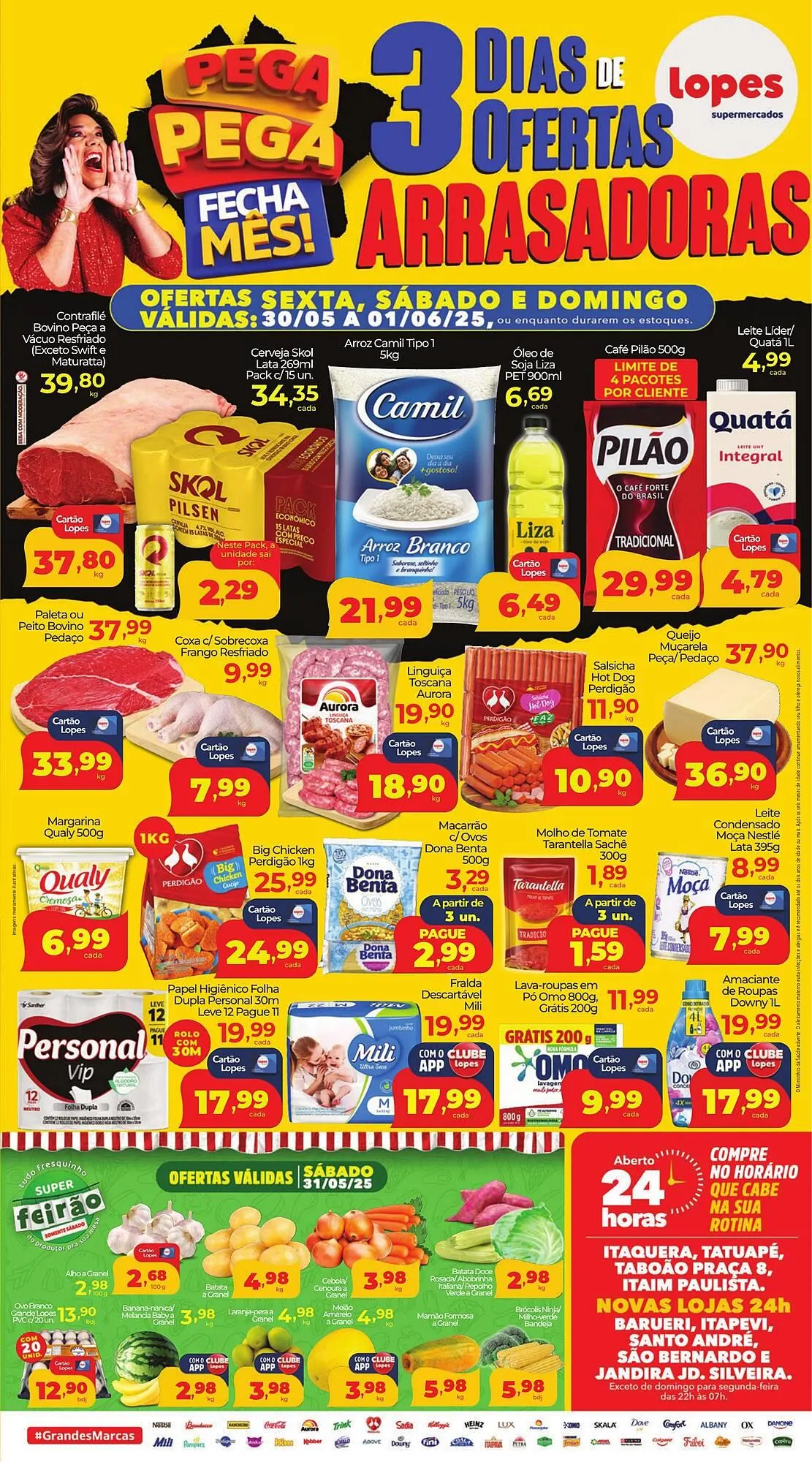 Encarte de Catálogo Lopes Supermercados 30 de maio até 1 de junho 2025 - Pagina 1