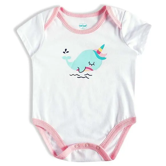 body bebê manga curta meia malha 100% algodão