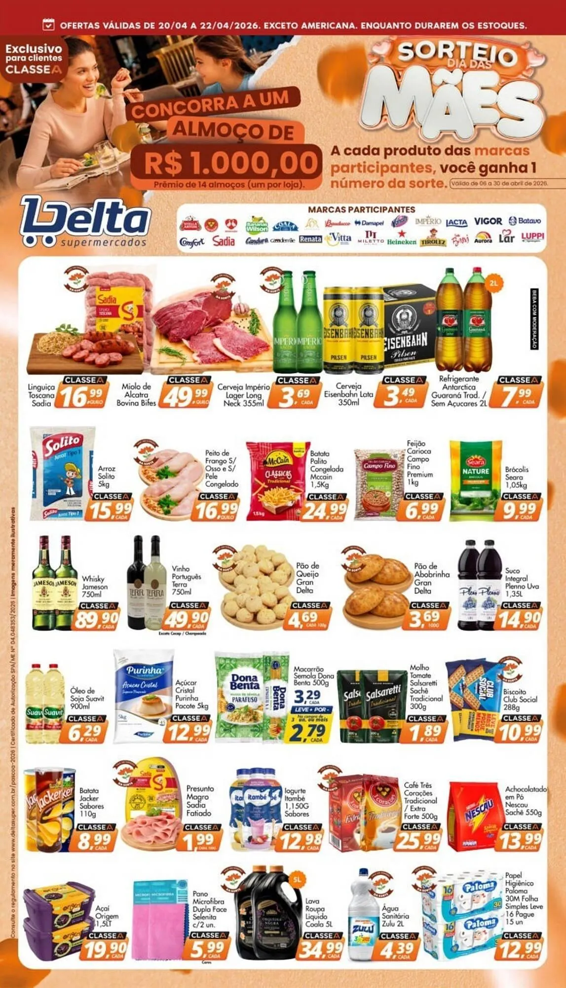 Encarte de Catálogo Delta Supermercados 20 de abril até 22 de abril 2026 - Pagina 1