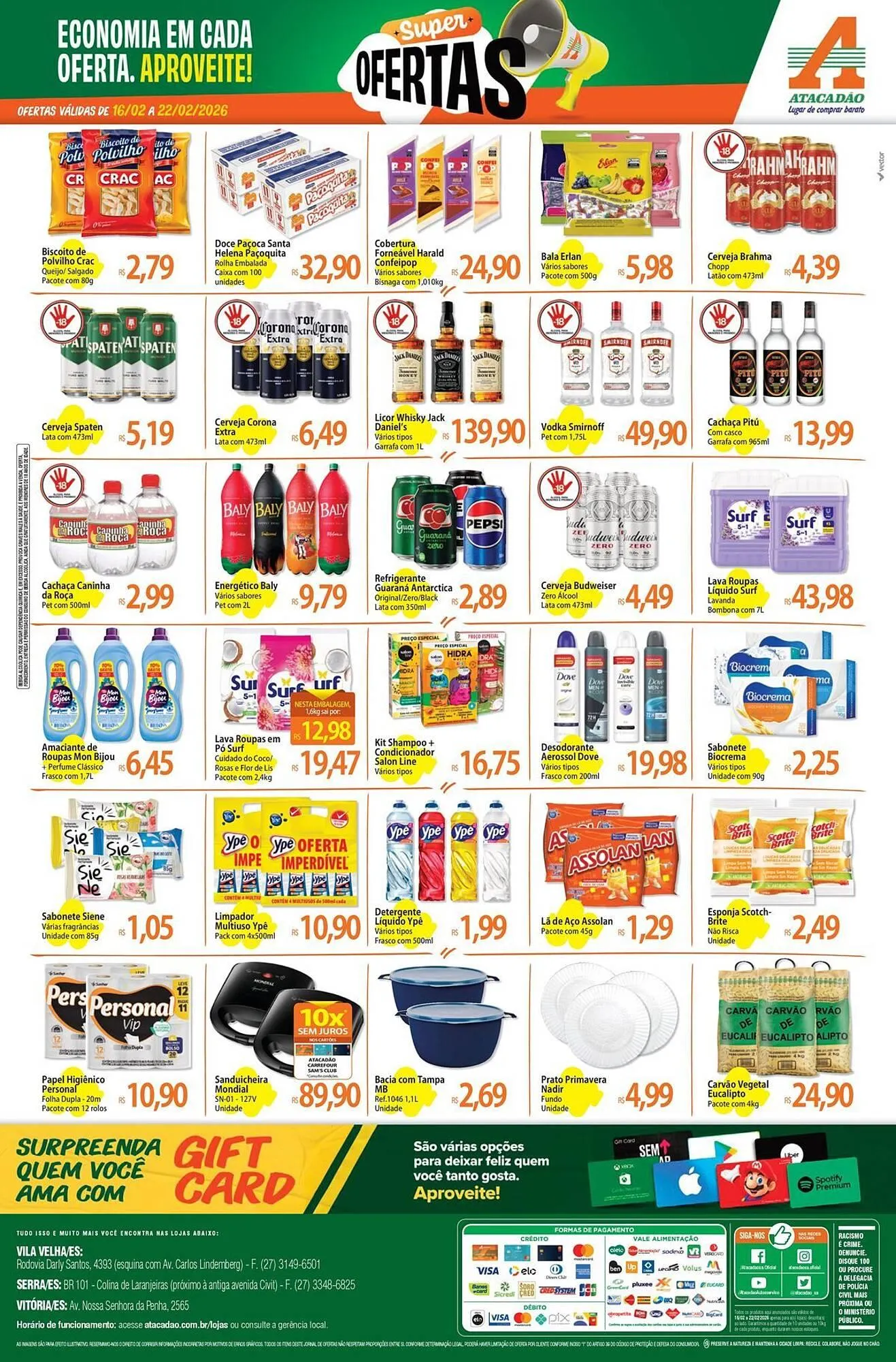 Encarte de Folheto Atacadão 16 de fevereiro até 22 de fevereiro 2026 - Pagina 2