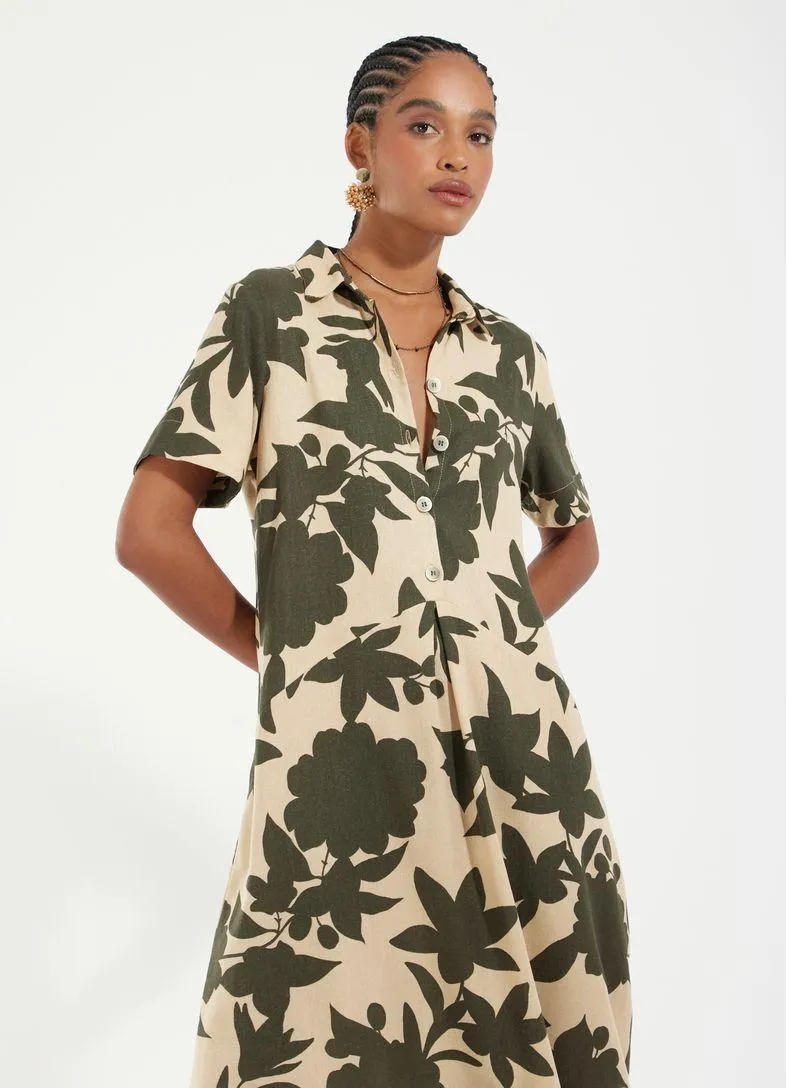 Vestido midi estampado anne