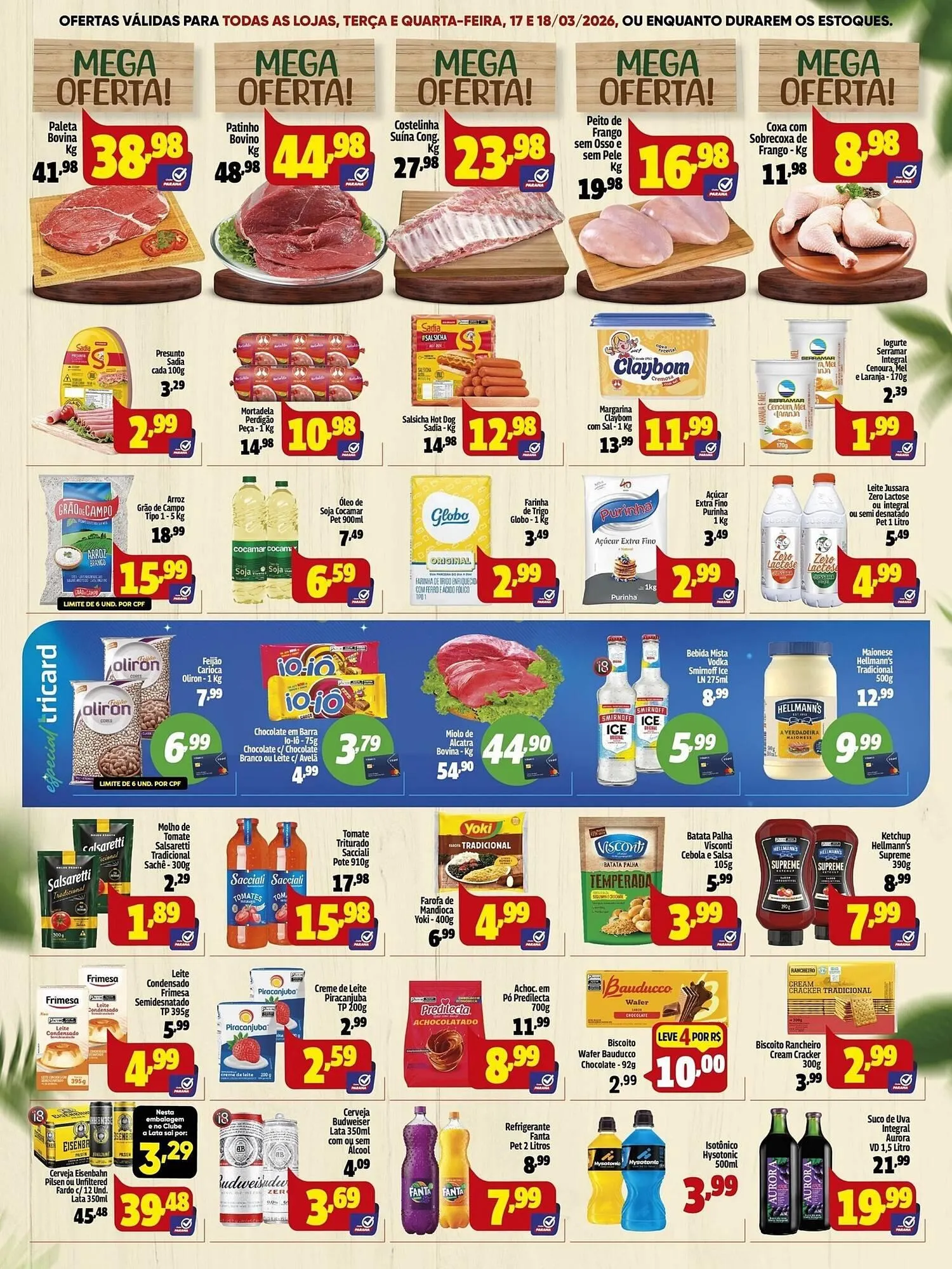 Encarte de Folheto Supermercado Paraná 16 de março até 18 de março 2026 - Pagina 2