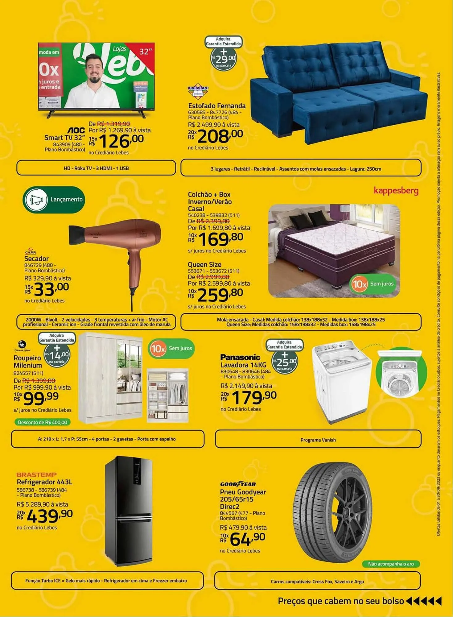 Encarte de Catálogo Lojas Lebes 1 de setembro até 30 de setembro 2023 - Pagina 3