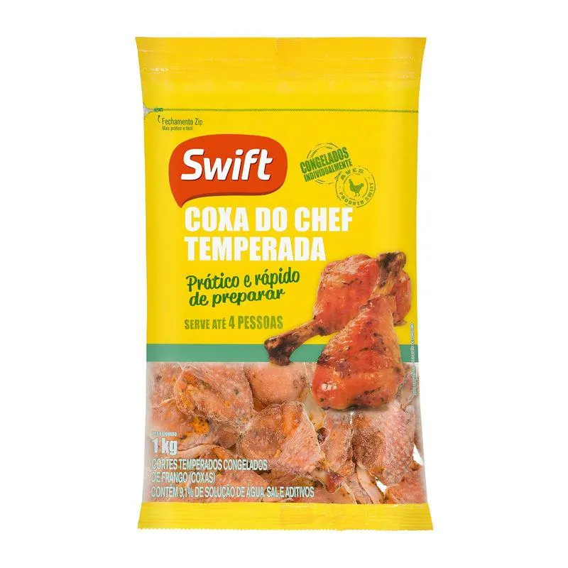 Coxa Frango Swift 1Kg Temperado