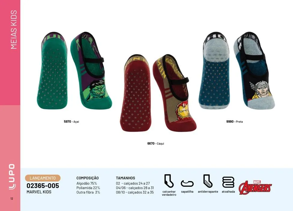 Encarte de Catálogo Meias Kids Verão 2023/24 28 de julho até 31 de dezembro 2024 - Pagina 12
