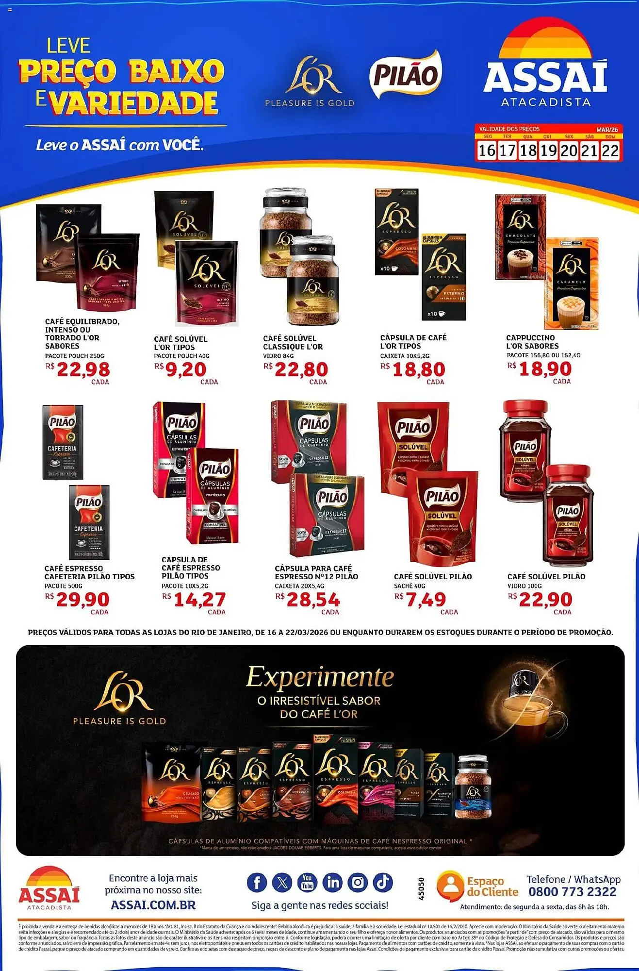 Encarte de Encarte Assaí Atacadista 16 de março até 22 de março 2026 - Pagina 1