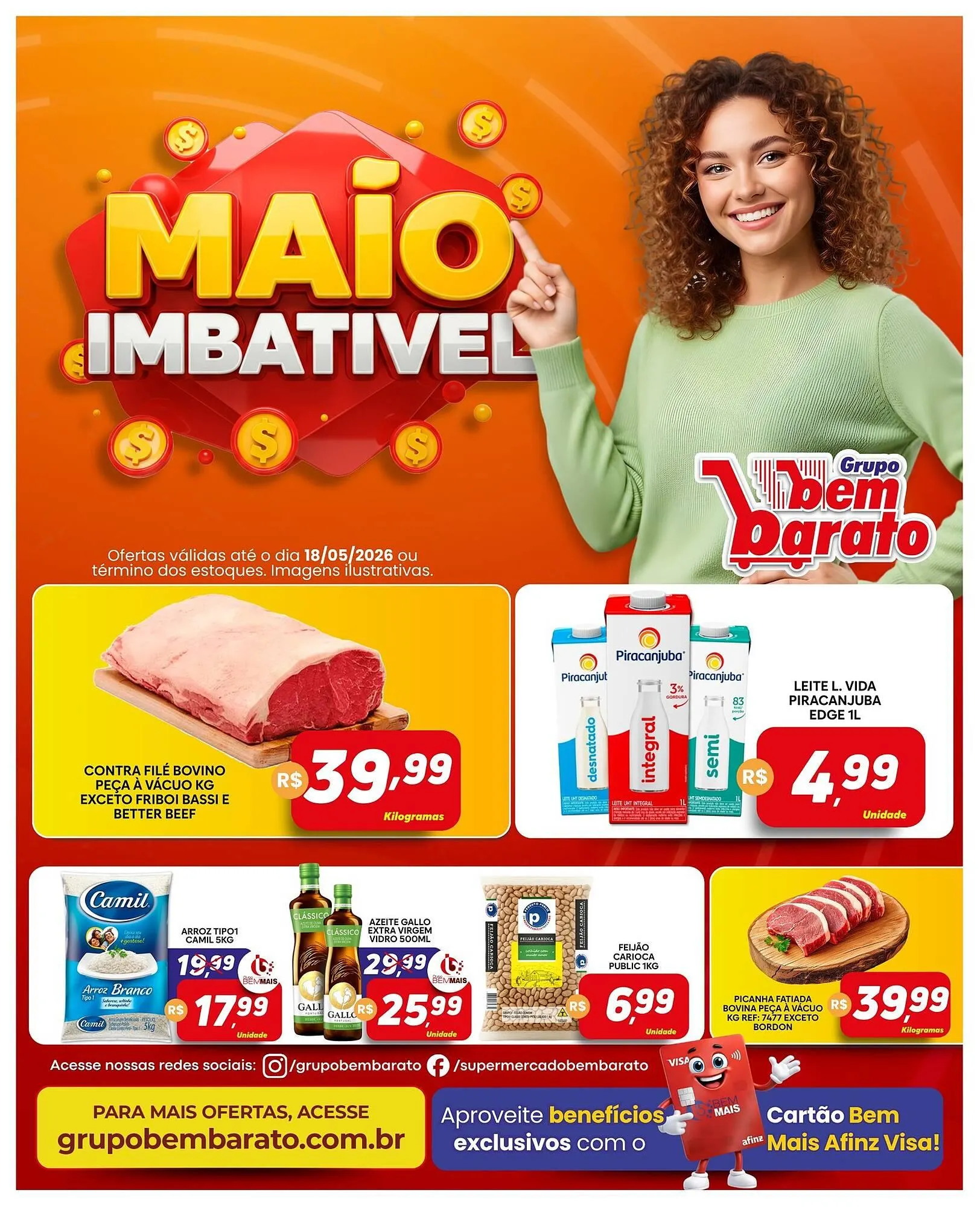 Encarte de Catálogo Supermercado Bem Barato 12 de maio até 18 de maio 2026 - Pagina 1