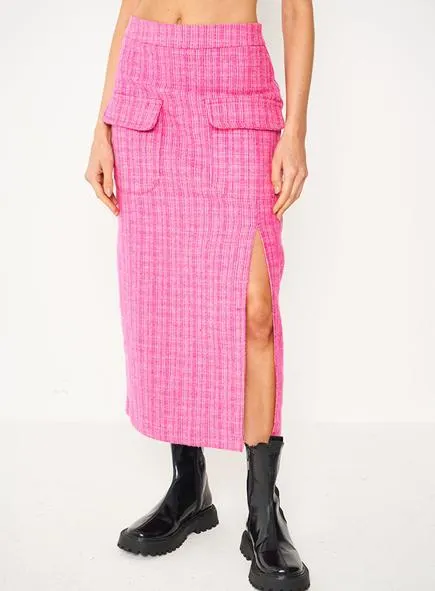 Saia Slim Alfaiataria Tweed