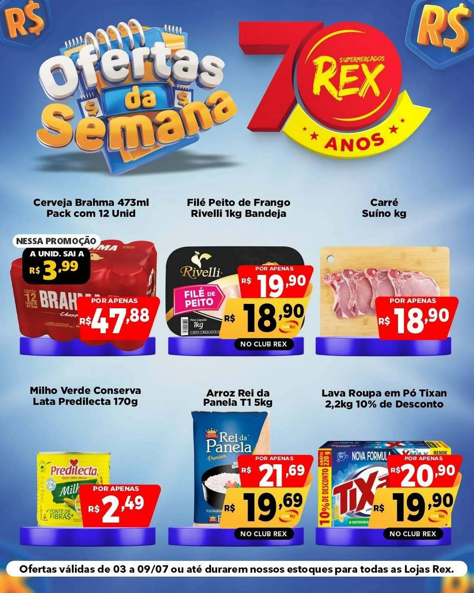 Encarte de Catálogo Supermercados Rex 3 de julho até 9 de julho 2025 - Pagina 1