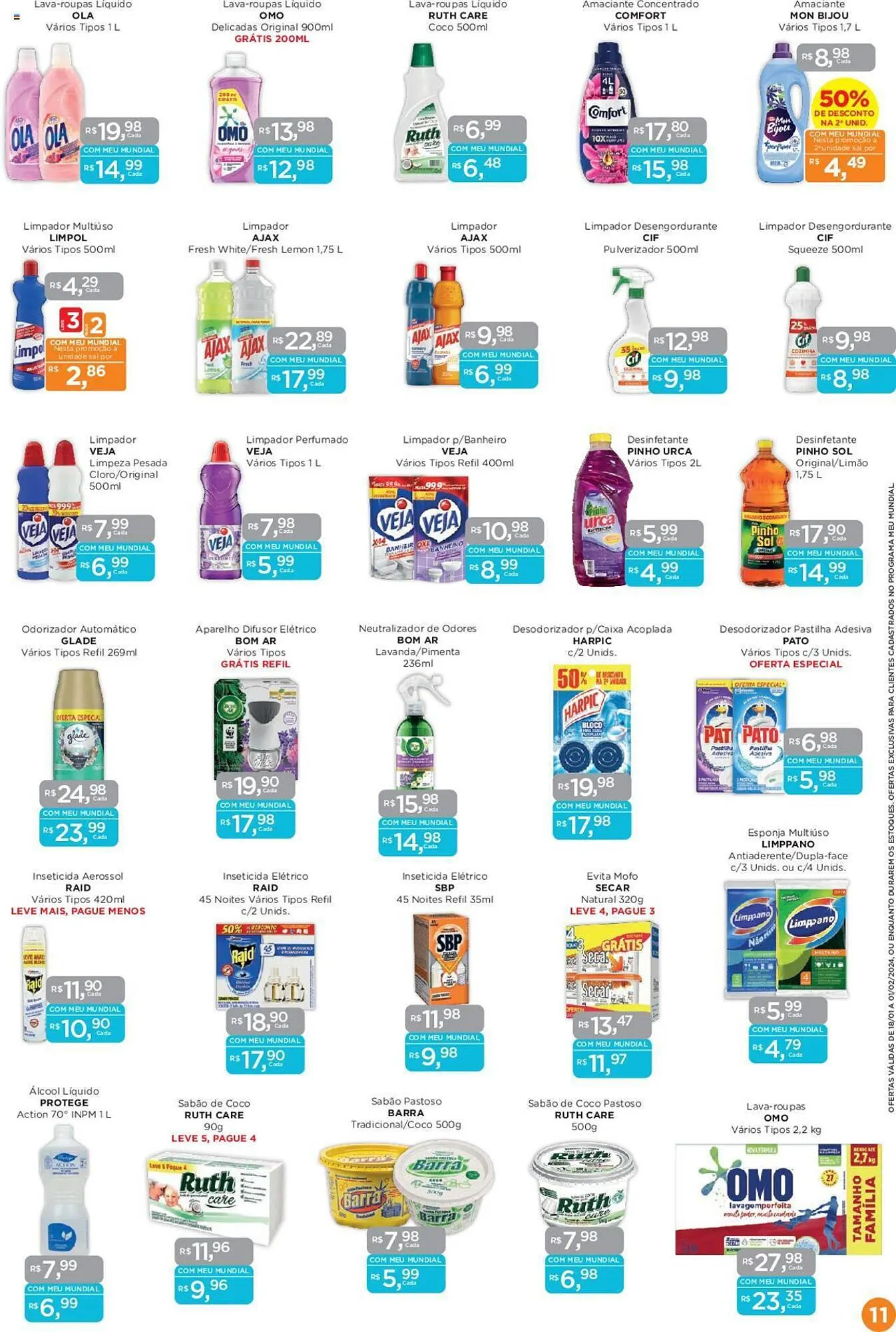 Encarte de Catálogo Supermercados Mundial 18 de janeiro até 1 de fevereiro 2024 - Pagina 11