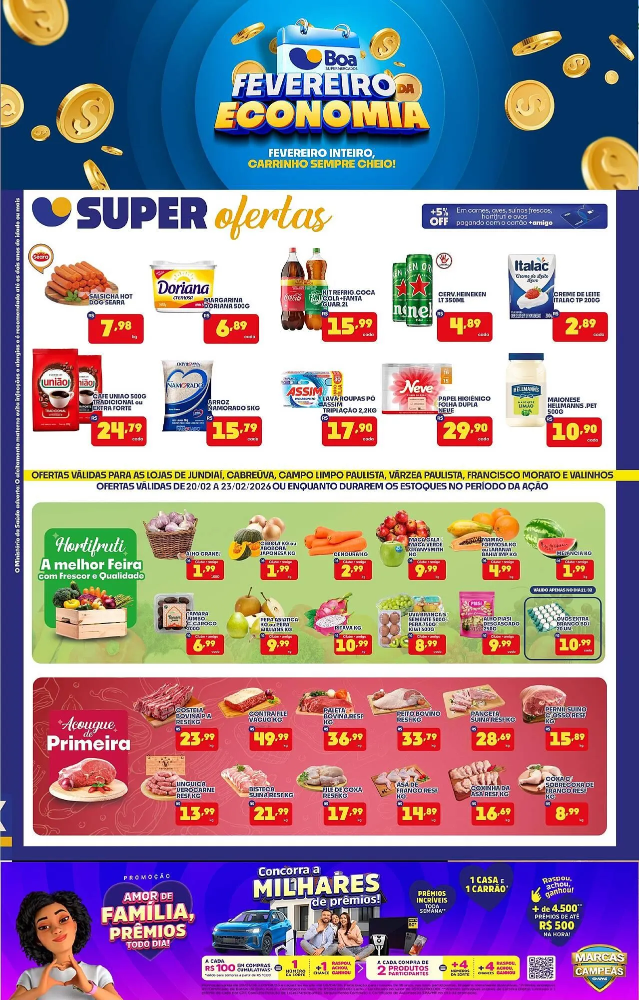 Encarte de Tabloide Boa Supermercados 19 de fevereiro até 24 de fevereiro 2026 - Pagina 1