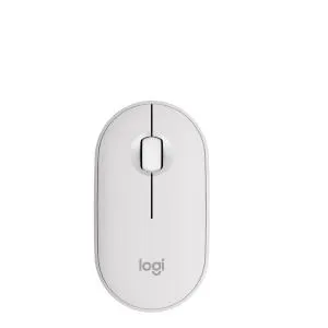 Mouse sem fio Logitech Pebble 2 M350s com Clique Silencioso, Conexão Bluetooth e Pilha Inclusa - Branco