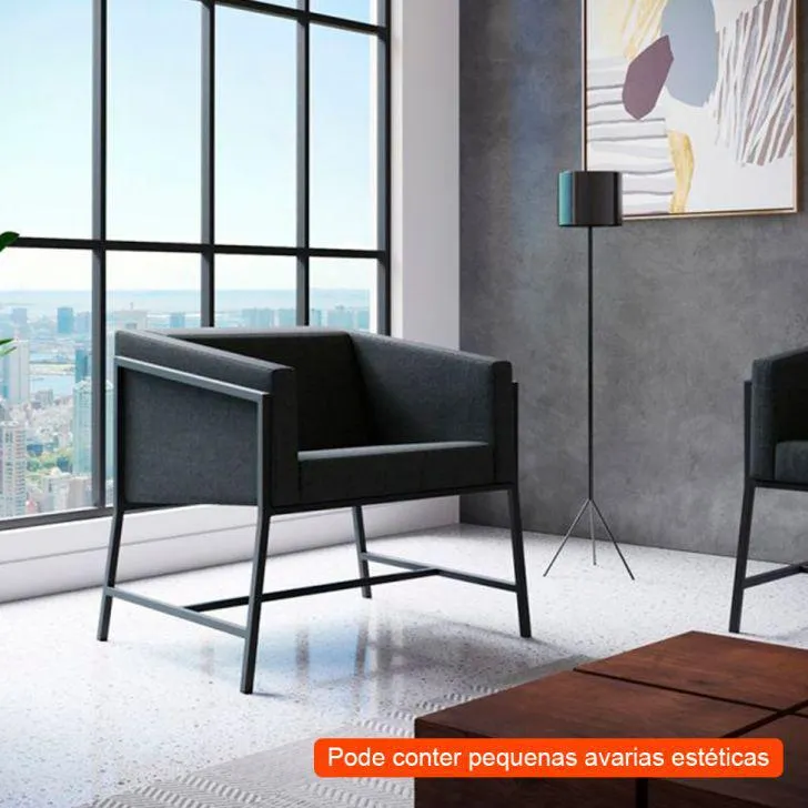 [OUTLET] Poltrona Truman Linho Grafite