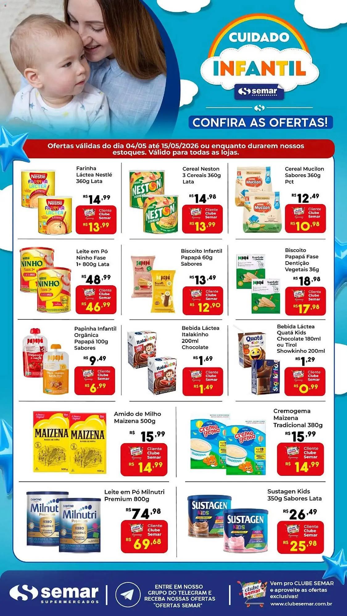 Encarte de Folheto Semar Supermercado 4 de maio até 16 de maio 2026 - Pagina 1