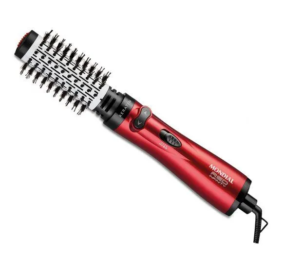 Escova Rotativa Mondial ER-11-KR Red Infinity - 1000W de Potência - Vermelho