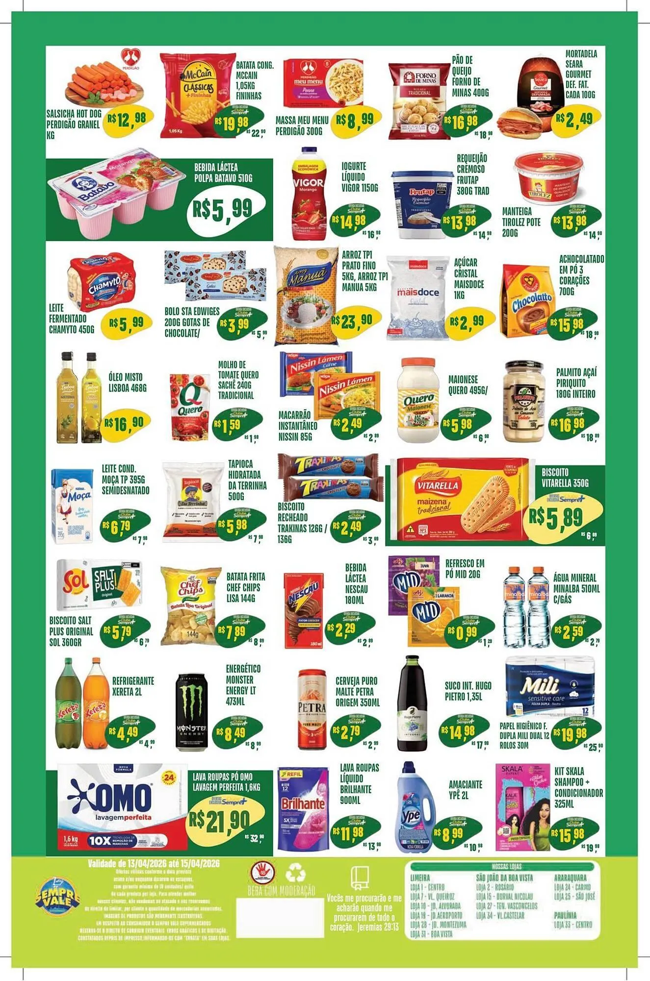 Encarte de Catálogo Sempre Vale Supermercados 13 de abril até 15 de abril 2026 - Pagina 2