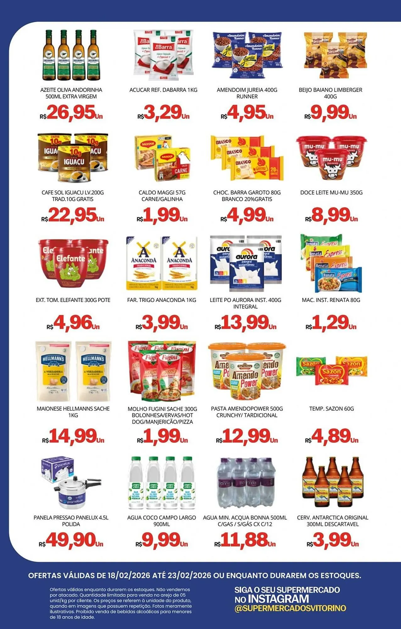 Encarte de Catálogo Supermercado Vitorino 19 de fevereiro até 23 de fevereiro 2026 - Pagina 3
