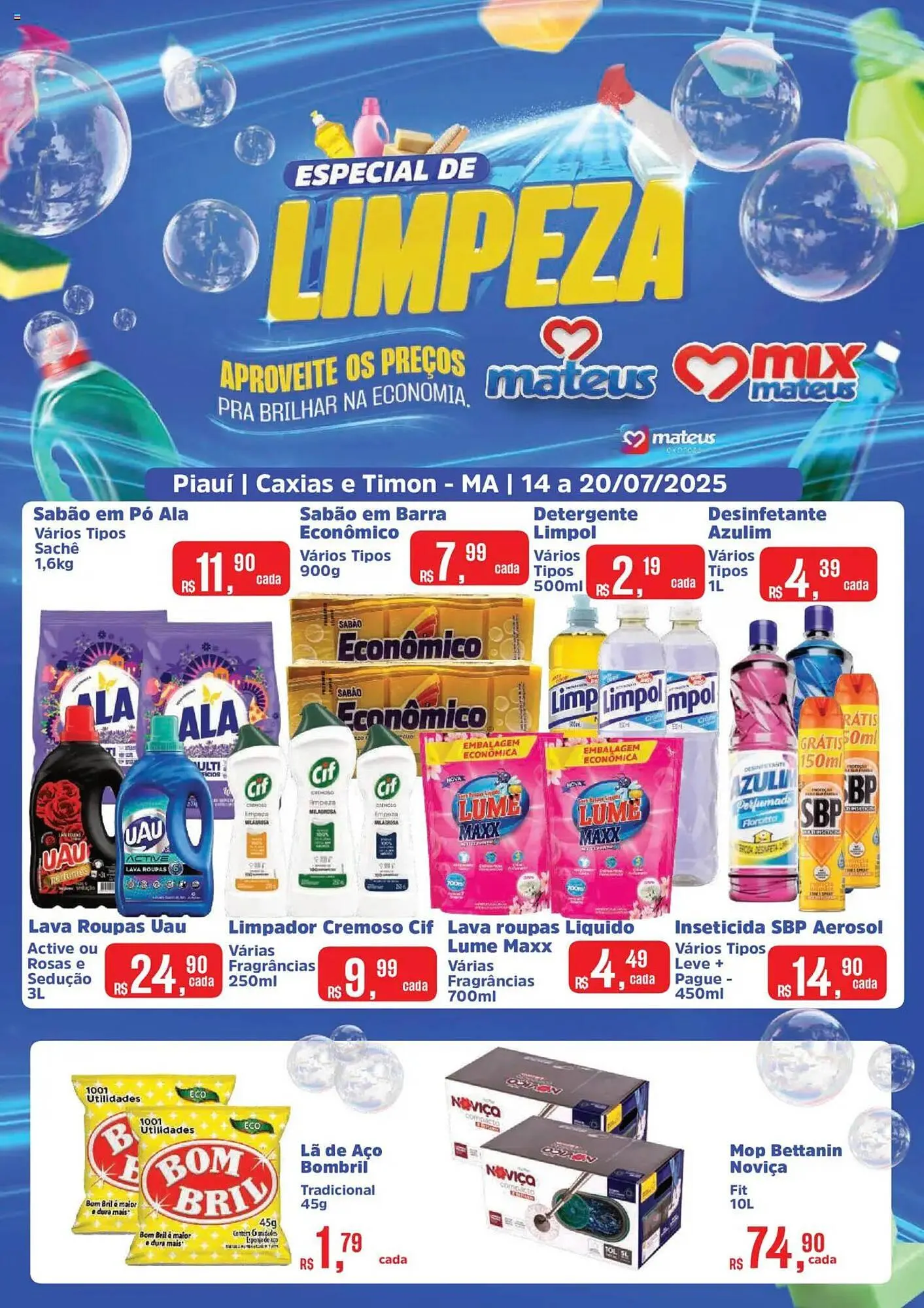 Encarte de Catálogo Supermercados Mateus 14 de julho até 21 de julho 2025 - Pagina 1