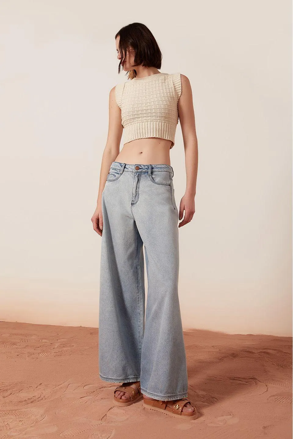 Calça Jeans Detalhe Pence