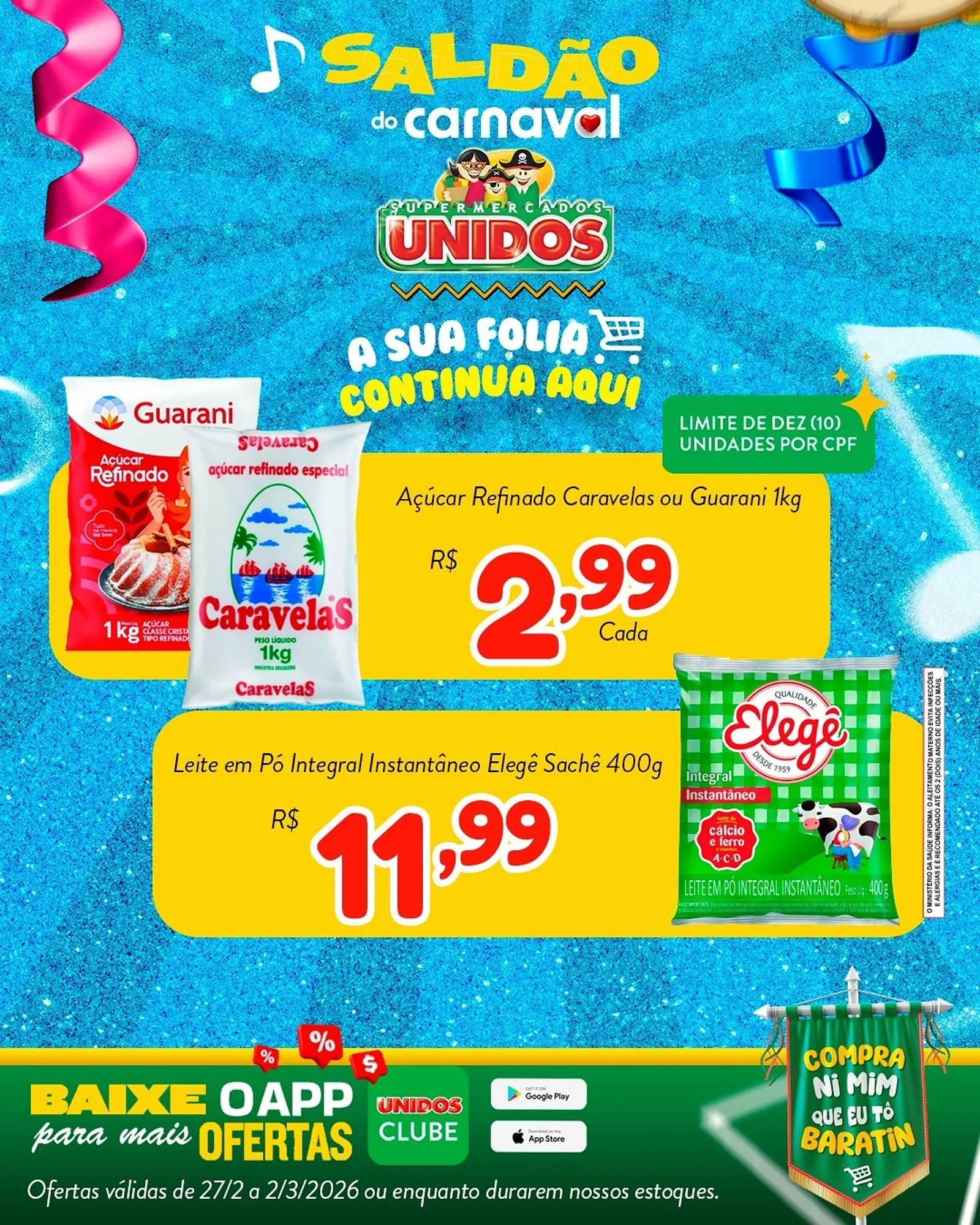 Encarte de Encarte Supermercados Unidos 27 de fevereiro até 2 de março 2026 - Pagina 1