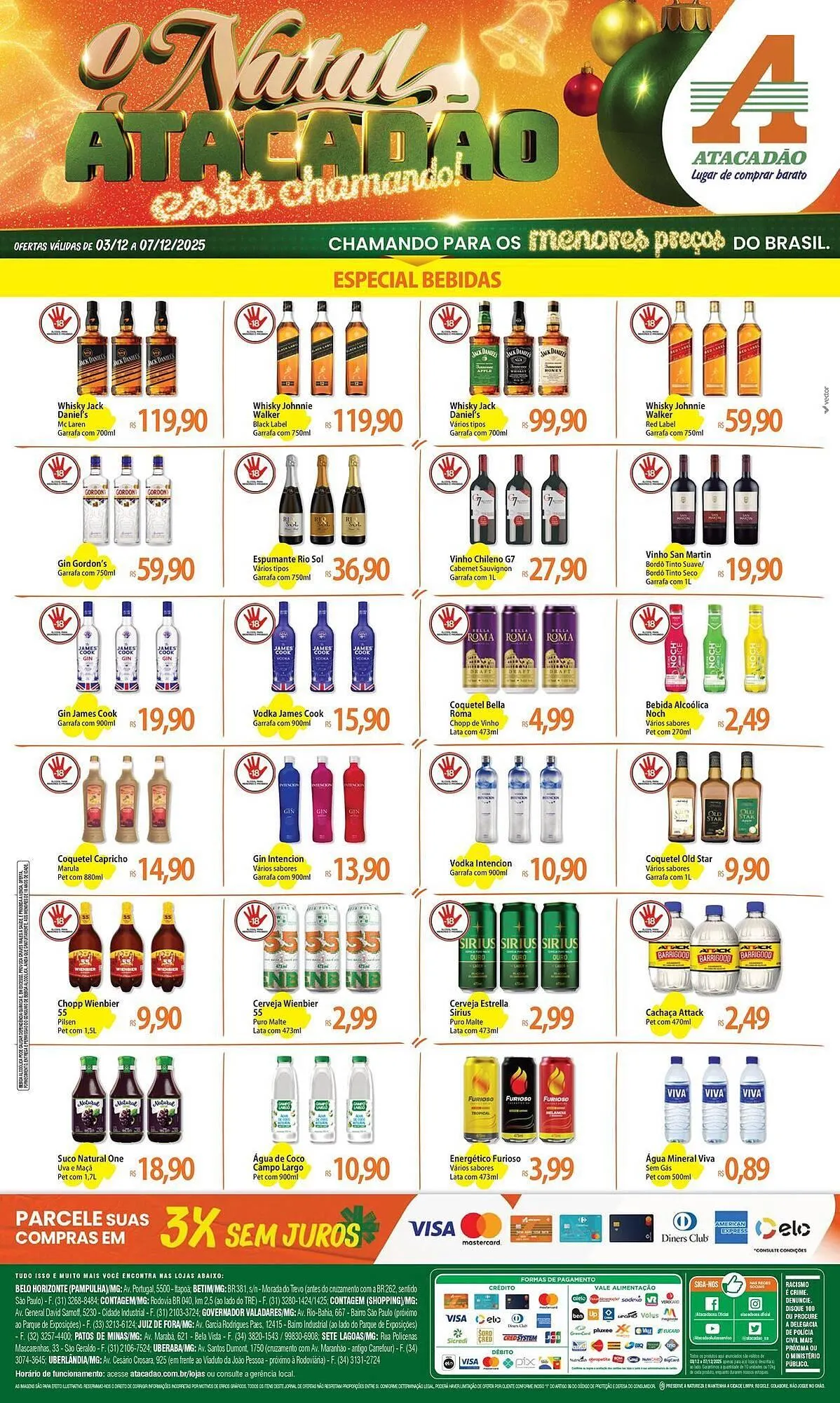 Encarte de Folheto Atacadão 3 de dezembro até 7 de dezembro 2025 - Pagina 1
